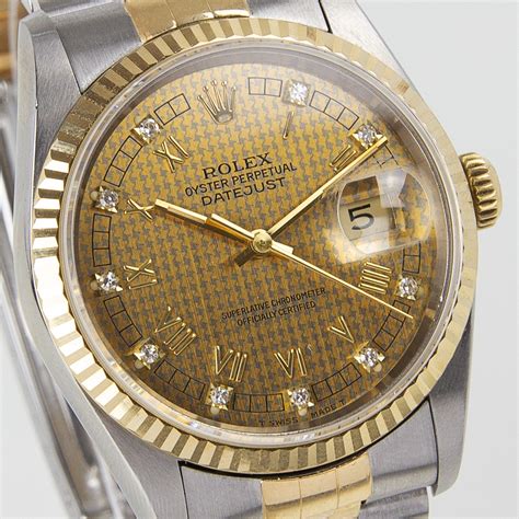 rolex houndstooth dial|rolex 16233 diamond.